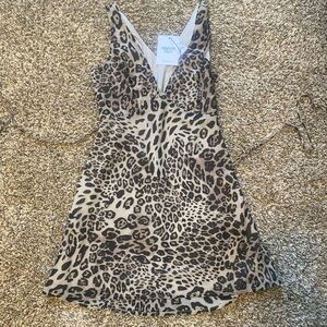 Princess Polly Nellie Mini Dress Leopard